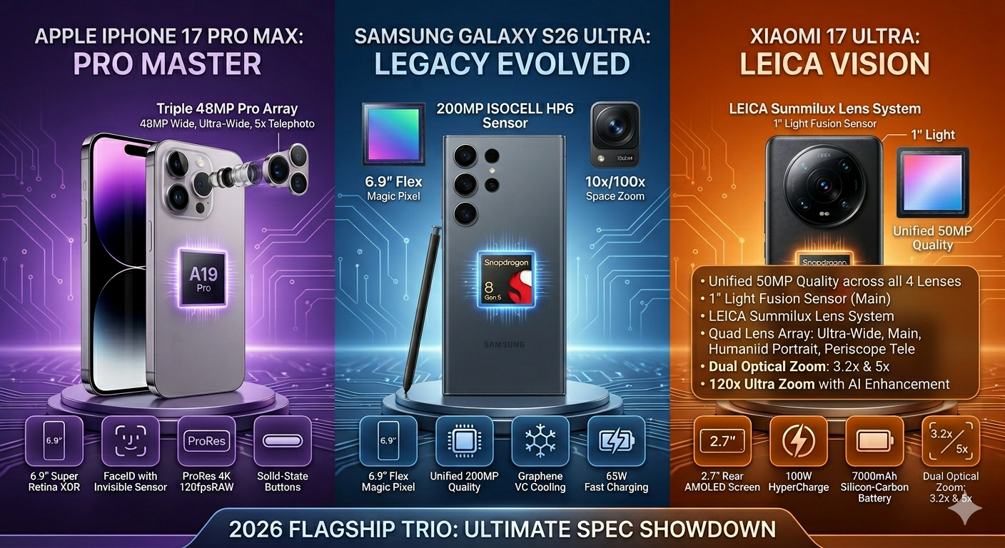 三大旗艦對比圖